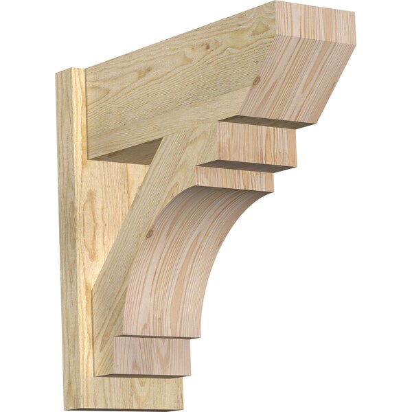 Ekena Millwork Merced Slat Rough Sawn Outlooker, Douglas Fir, 8"W x 22"D x 22"H OUT08X22X22MRC06RDF - main